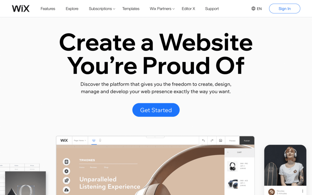 wix web builder