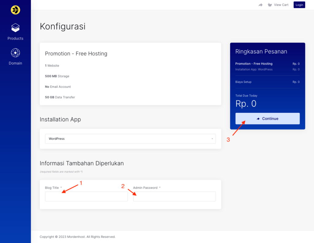 menambahkan pasword wordpress