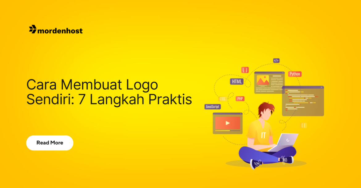 Ilustrasi panduan cara membuat logo sendiri, tujuh langkah praktis untuk brand baru