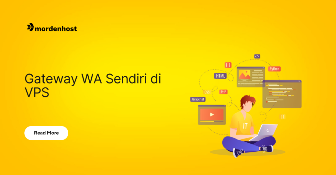 Thumbnail artikel pasang gateway WA sendiri di VPS
